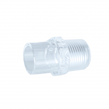 basin connector 3/4" to 20mm - glass clear